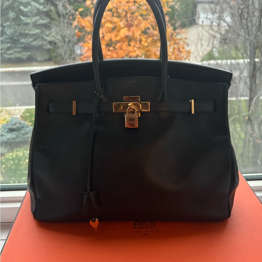 Hermes Birkin 35 Black Veau Epsom with gold hardware - Picture 12 of 17